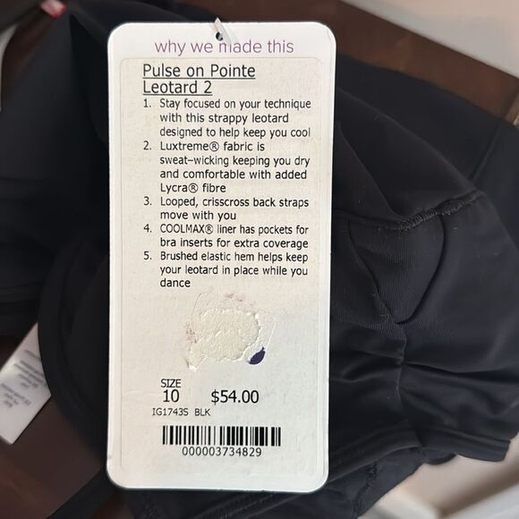 New IVIVVA Girls Pulse On Pointe Leotard Black 10 - Picture 5 of 5